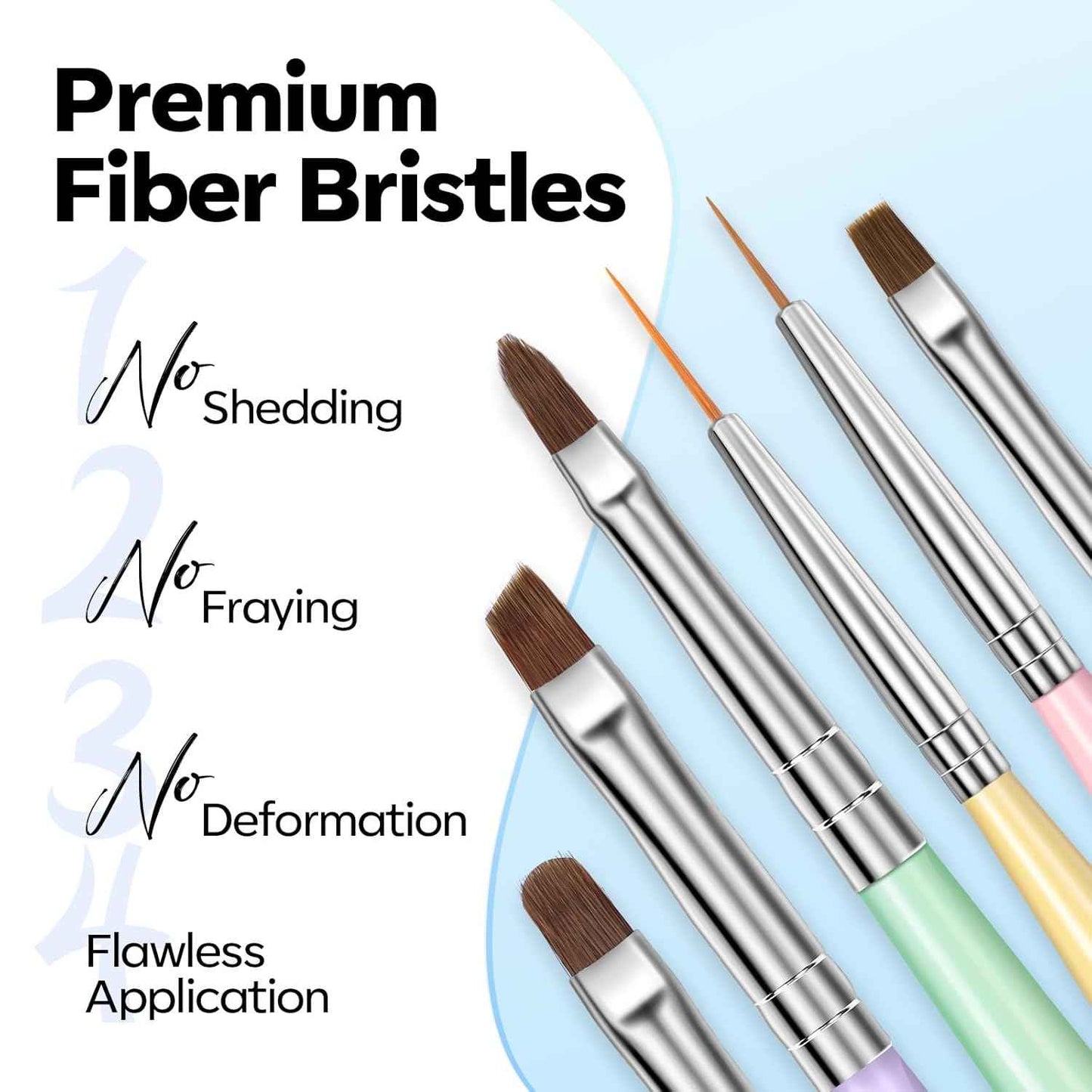 Modelones Set, Nail Brush kit Gel Polish, Extension Gel, Liner, Clean up, Carving, Apex Building, Dotting Pens Professional Tools for Drawing Painting 3D Design Salon & DIY Use