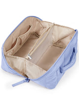 BAGSMART Travel Makeup Bag for Women, Portable Water-resistant Cosmetic Case, Puffy Padded Make Up Organizer Pouch, Open Flat Toiletry Bag for Toiletries, Brushes