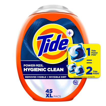 Tide Hygienic Clean Power PODS Laundry Detergent Pacs, Removes Visible and Invisible Dirt