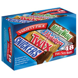 Chocolate Mix Full Size Bars Variety Mix, 18-Count Box
