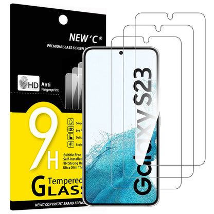 NEW&amp;#39;C 3 Pack Designed for Samsung Galaxy S23 Screen Protector Tempered Glass, Anti Scratch, Bubble Free, Ultra Resistant