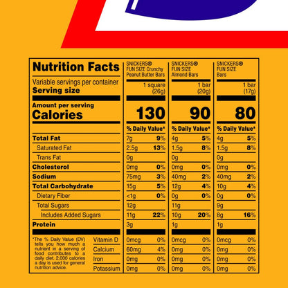 SNICKERS_Original,_Almond_and_Crunchy_Peanut_Butter_Fun_Size_Chocolate_Bars,_Chocolate_Candy_Variety_Pack,_Halloween_Party_Size,_24.02_Oz._Candy_Bag