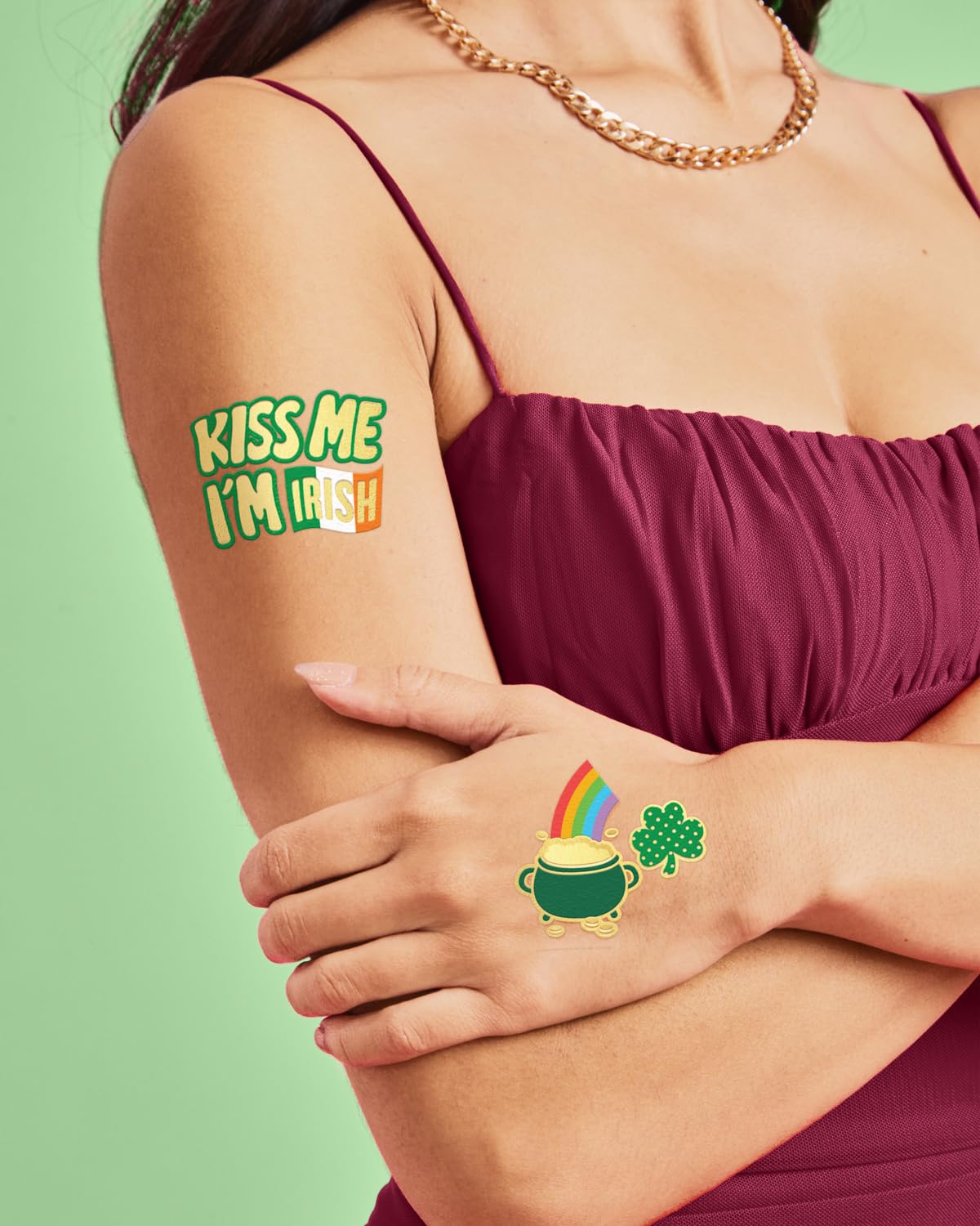 xo,_Fetti_St_Patricks_Day_Decorations_Tattoos_-_50_styles_|_Shamrock_Supplies,_Kiss_Me_I'm_Irish_Party,_Leprechauns