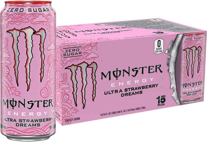 Monster Energy Ultra Variety Pack, PKZSD, Sugar Free Energy Drink, 16 Ounce | Pack of 15