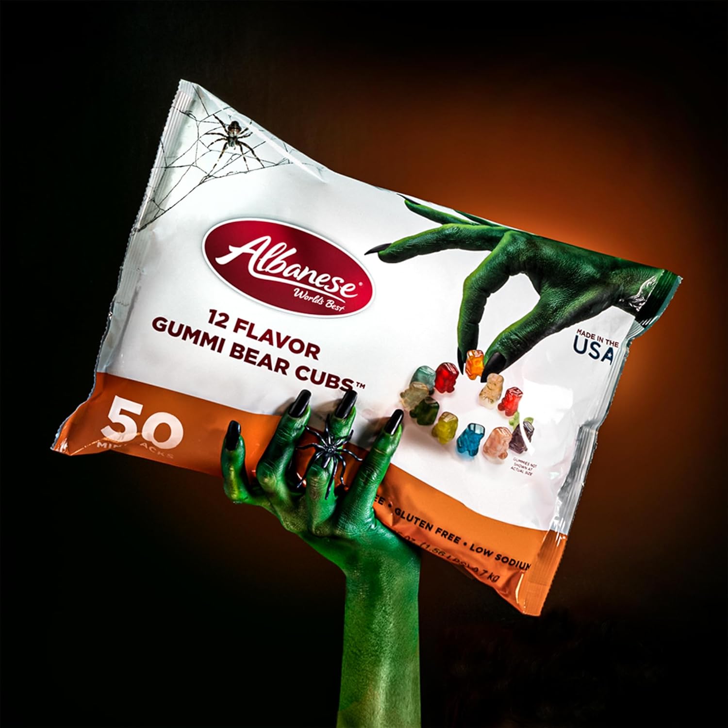 Albanese_World's_Best,_Halloween_12_Flavor_Gummi_Bear_Cubs®,_50-0.5oz_Trick_or_Treat_Bags_of_Halloween_Candy