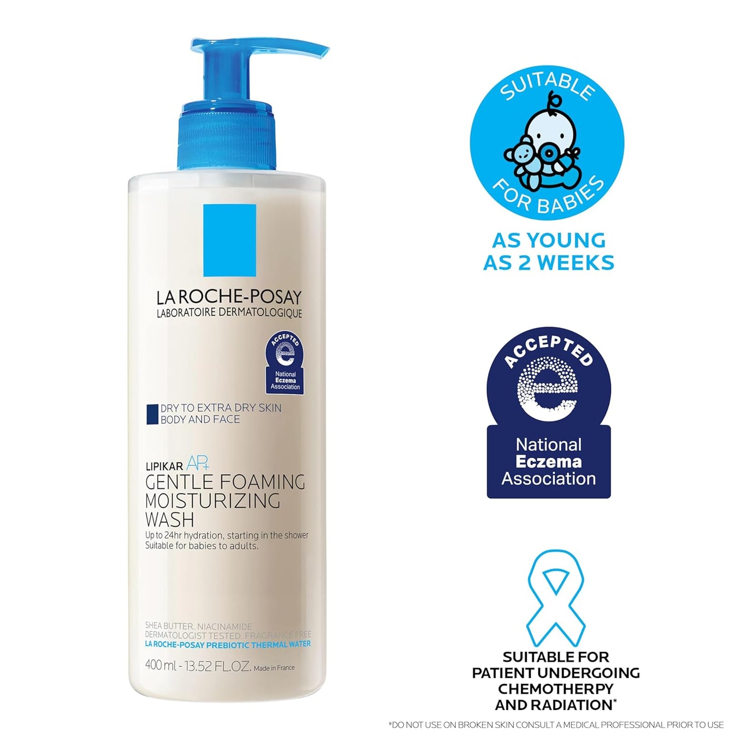 La_Roche-Posay_Lipikar_AP+_Gentle_Foaming_Moisturizing_Wash,_Shea_Butter_+_Niacinamide_+_Glycerin,_Moisturizing_Body_Wash_For_Dry_Skin,_National_Eczema_Association_Accepted,_Dermatologist_Tested​