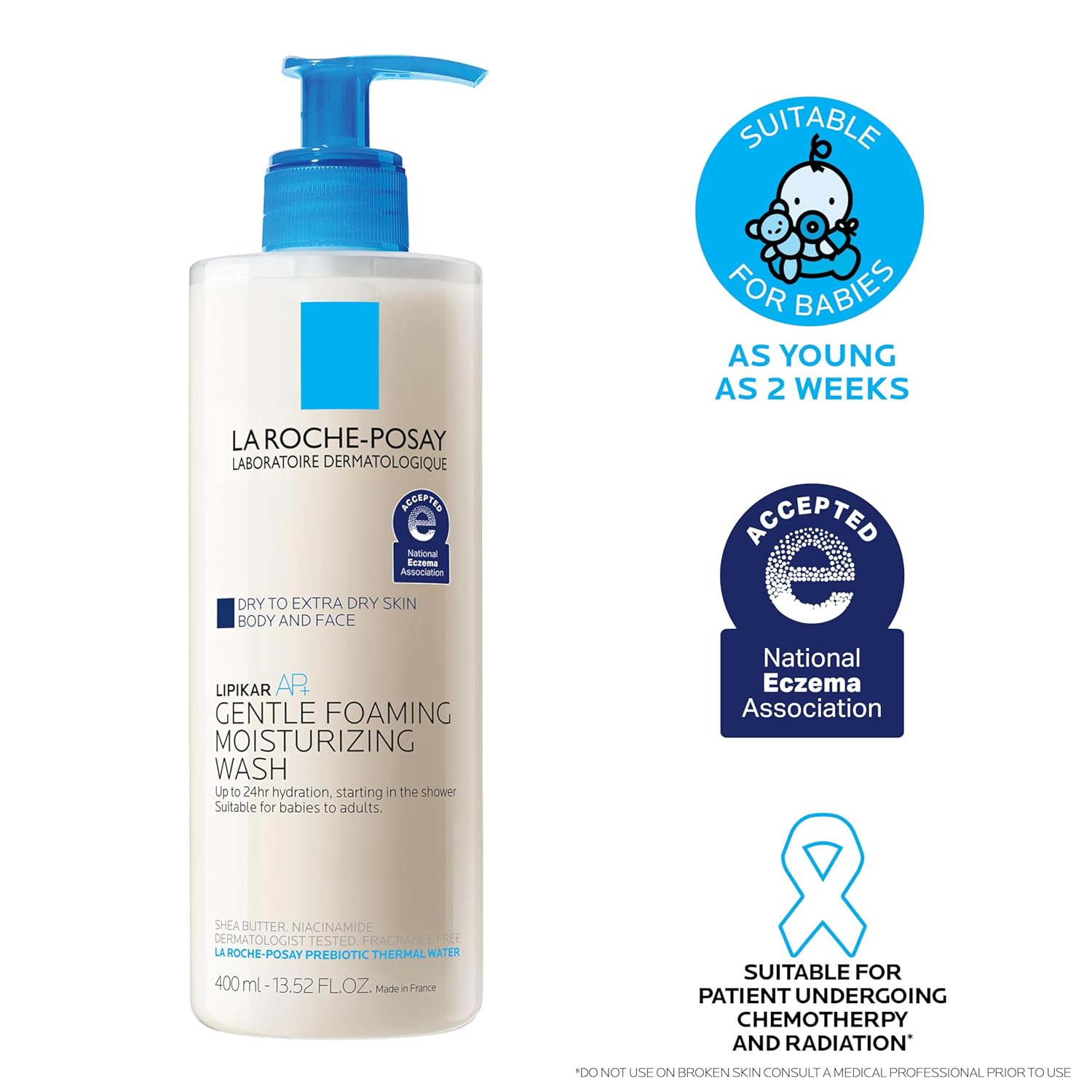 La_Roche-Posay_Lipikar_AP+_Gentle_Foaming_Moisturizing_Wash,_Shea_Butter_+_Niacinamide_+_Glycerin,_Moisturizing_Body_Wash_For_Dry_Skin,_National_Eczema_Association_Accepted,_Dermatologist_Tested​