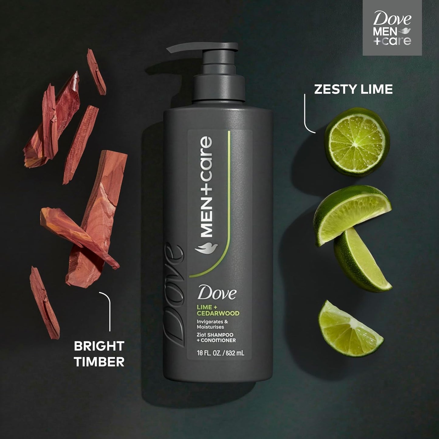 DOVE_MEN_+_CARE_Shampoo_1_count_Lime_&_Cedar_for_Real_Hair_that_Powers_Up_Hair_Strength,_with_Invigorating_&_Moisturizing_Results,_18_Fl_oz