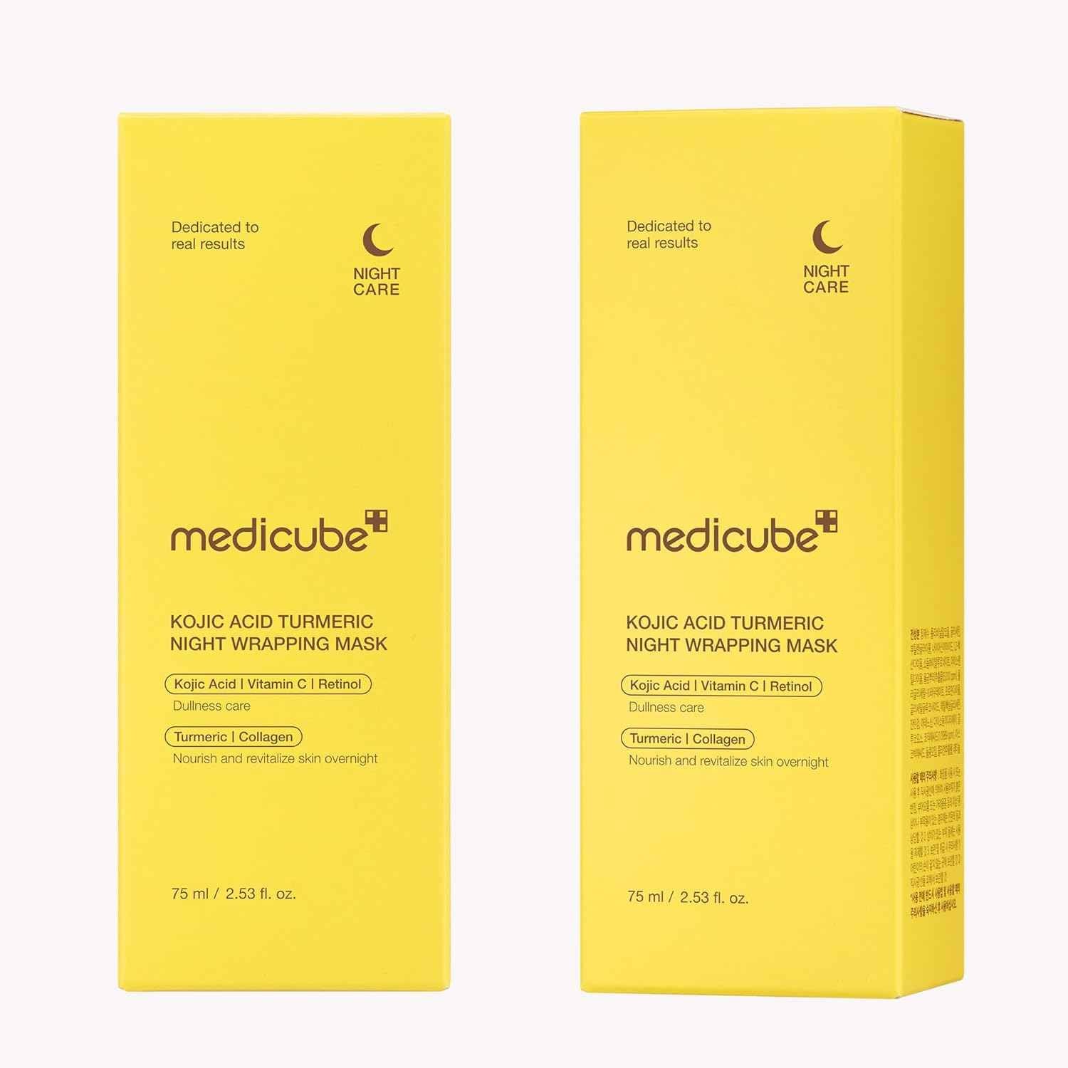 medicube Wrapping Mask, Vitamin C Overnight Peel Off Facial Mask | Brighten & Defends Against Skin Stress for a Clear, Glowing Complexion | Korean Skin Care, 2.53 fl.oz