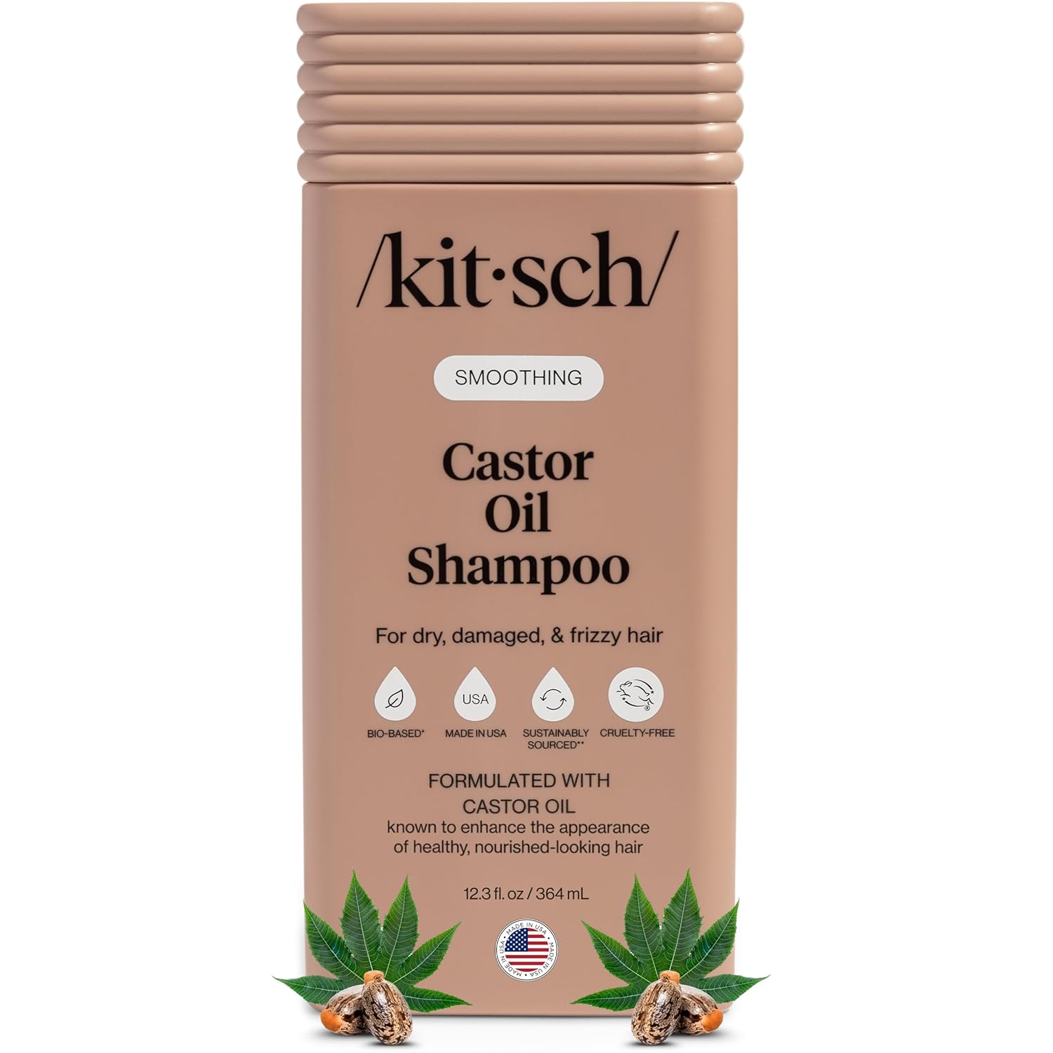 Kitsch_Smoothing_Castor_Oil_Liquid_Shampoo_–_Nourishing_Hair_Shampoo_for_Women_&_Men_–_Smooths_Dry,_Damaged_&_Frizzy_Hair_–_Clean,_Bio-Based,_Color-Safe_Hair_Care,_Made_in_USA_–_12.3_oz