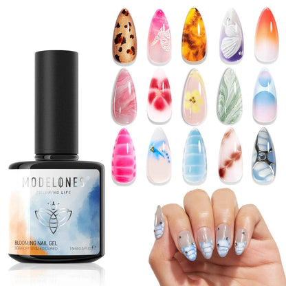 modelones Gel Top Coat, 15ml No Wipe Gel Nail Polish High Gloss Top Coat Shiny Long Lasting Clear Top for Acrylic Nails, Need U V/LED Lamp for Home DIY Gift Spring Easter's Manicure Salon