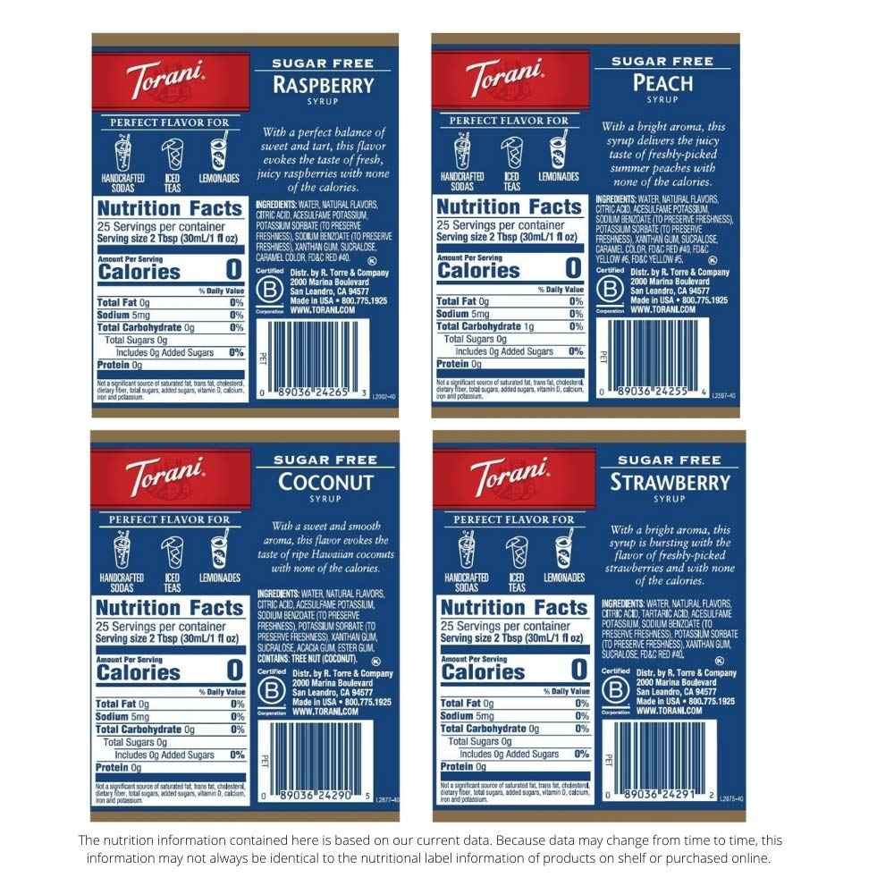 Torani Flavored Drink Syrup, 25.4 fl oz