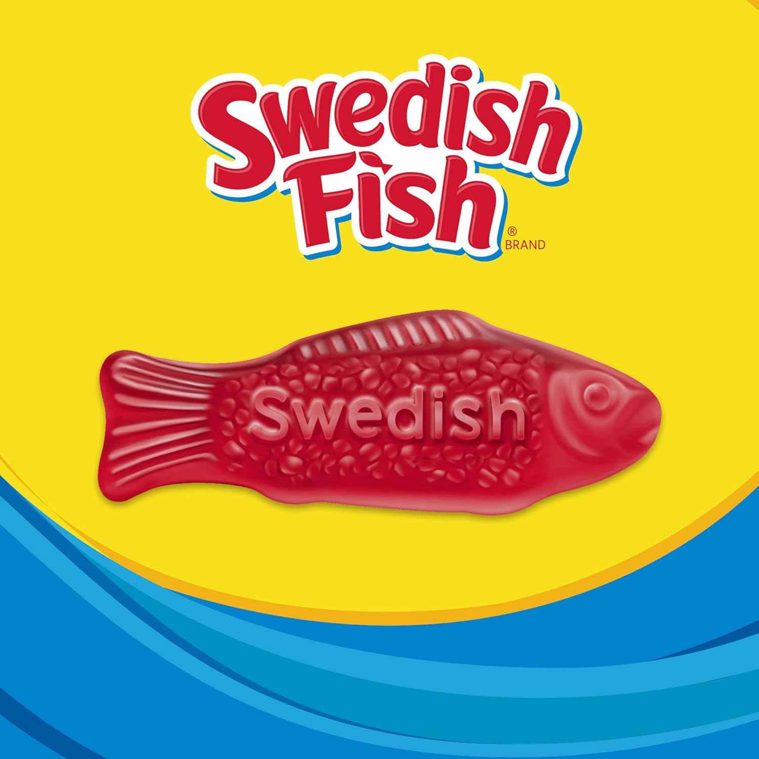 SWEDISH FISH Individually Wrapped Soft & Chewy Gummy Candy, Bulk Candy, 240 Count Box