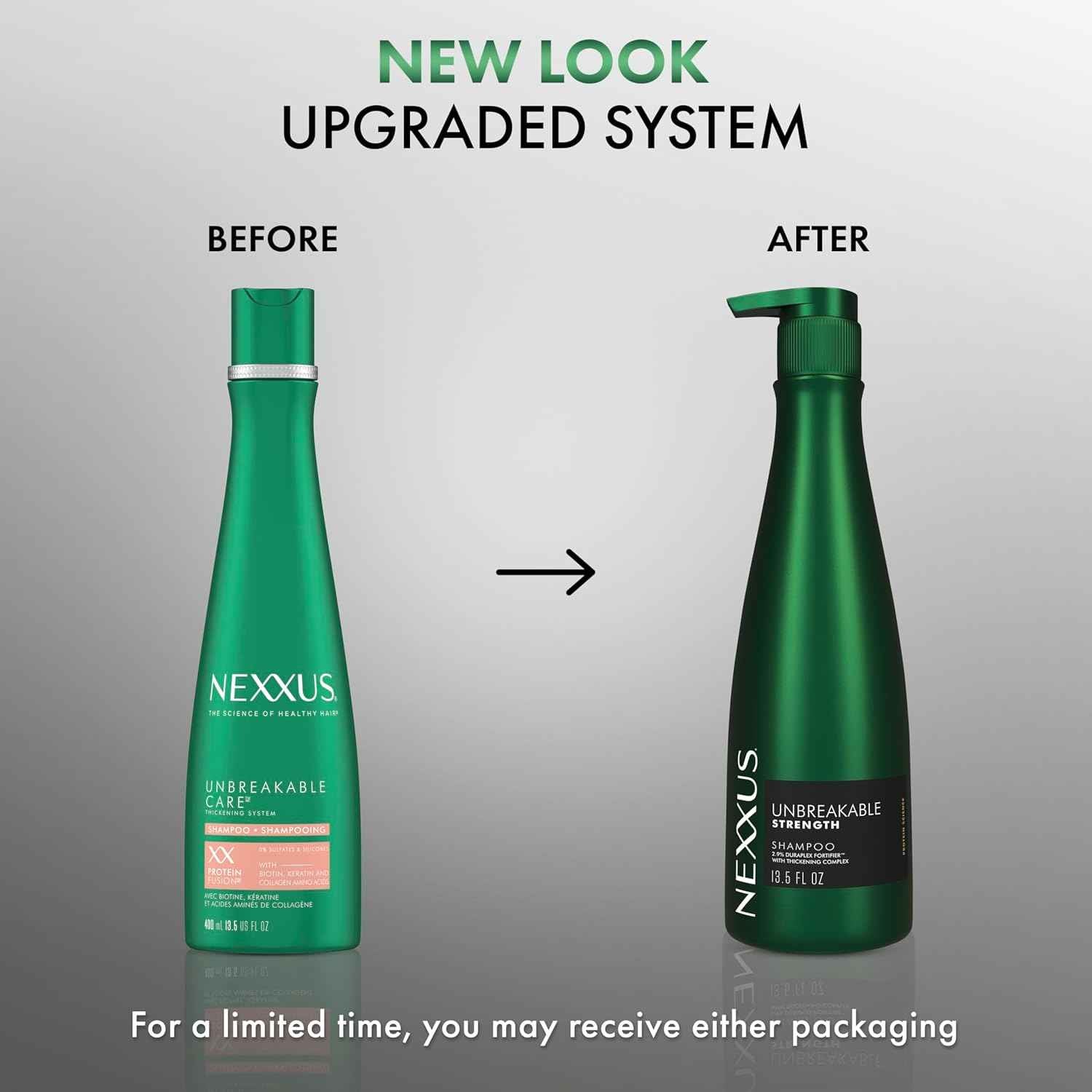 Nexxus Unbreakable Anti Breakage Shampoo for Strengthening for Fine and Thin Hair Hair Care Powered by Duraplex Fortifier Technology with Thickening Complex 13.5