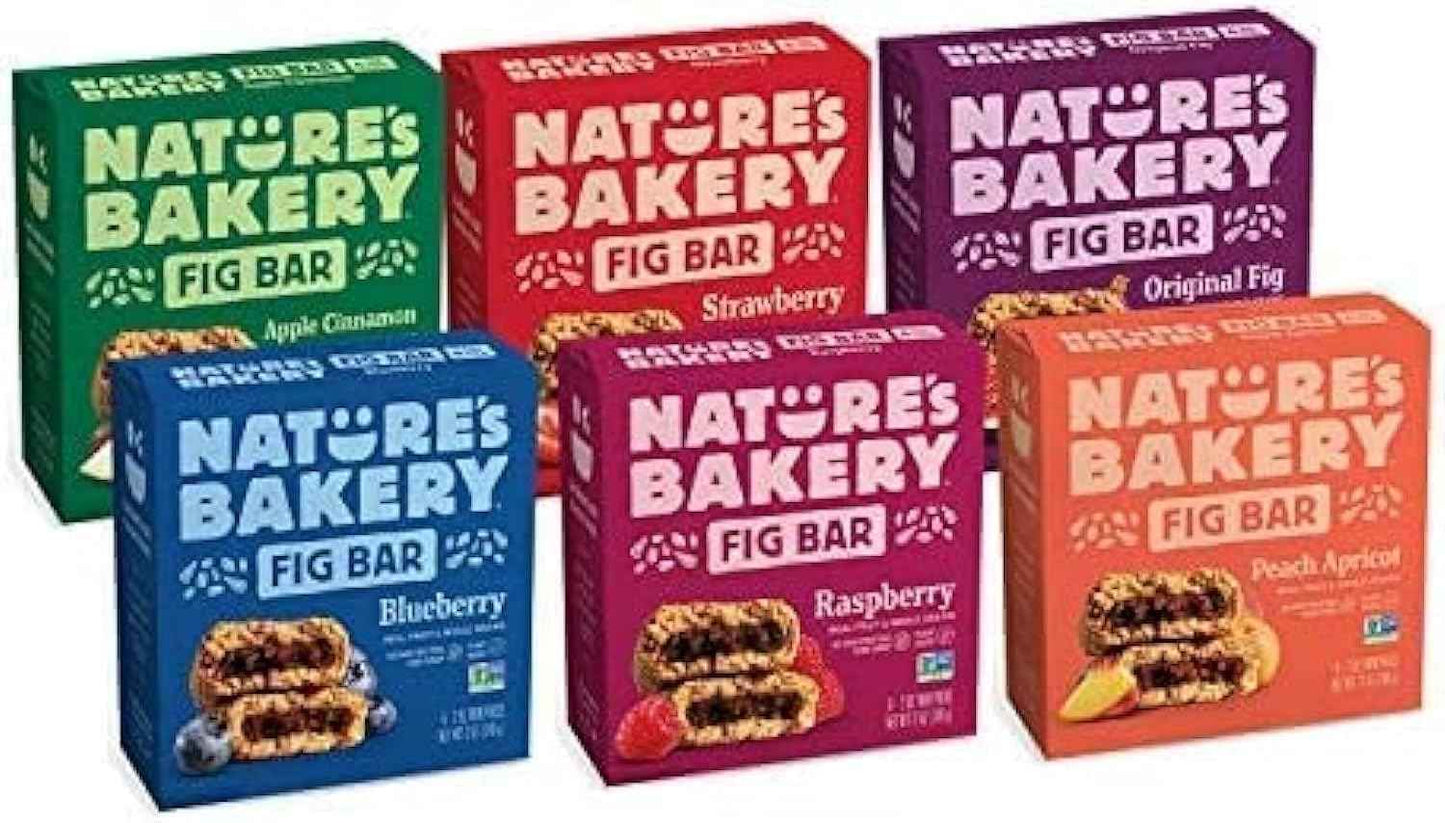 Nature's Bakery Whole Wheat Fig Bars, Real Fruit, Vegan, Non-GMO, Snack bar