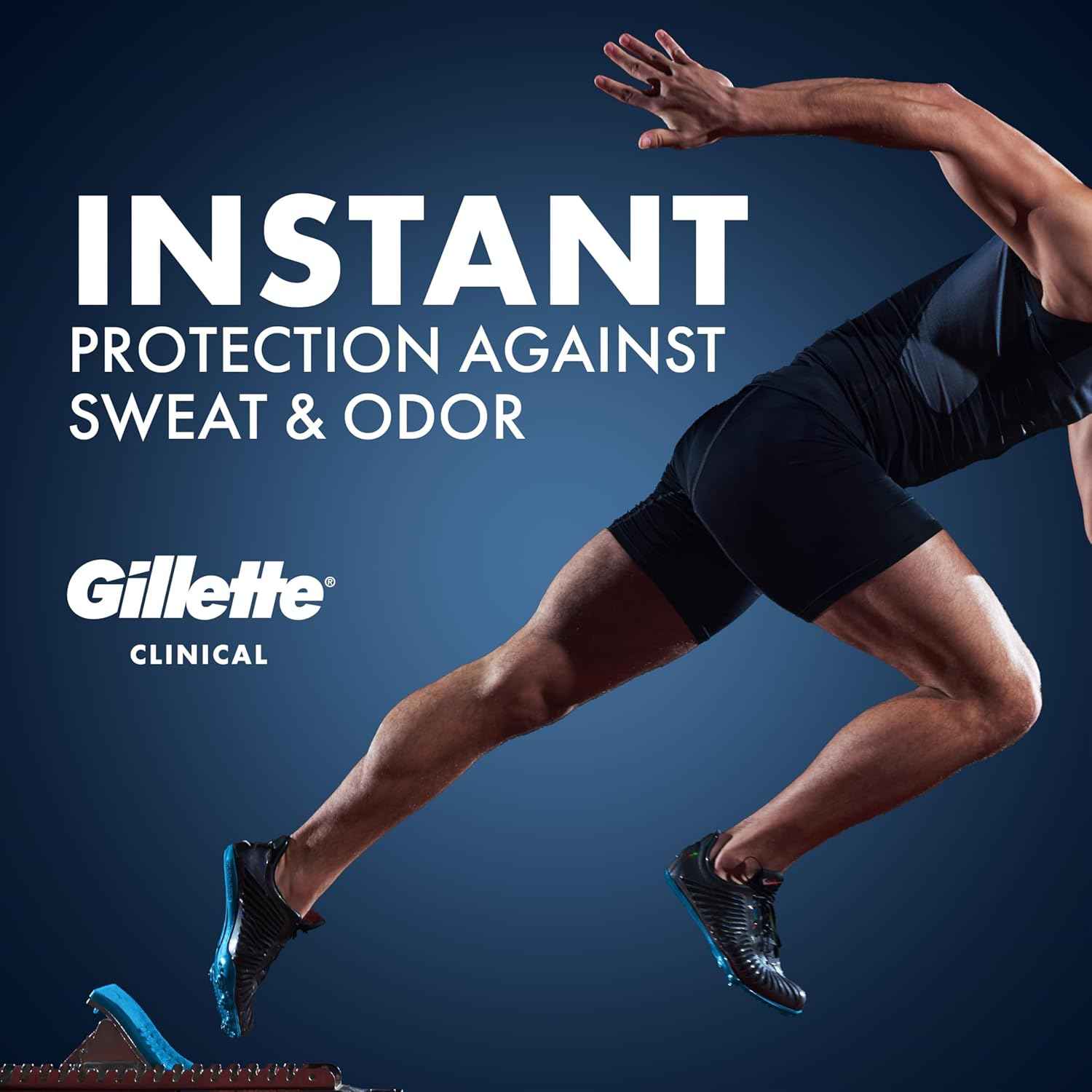 Gillette Clinical Antiperspirant and Deodorant for Men, 100HR Sweat & Odor Protection, Long Lasting Freshness, Anti-White Mark Technology, Clear Gel, Cool Wave Scent, 1.6 oz