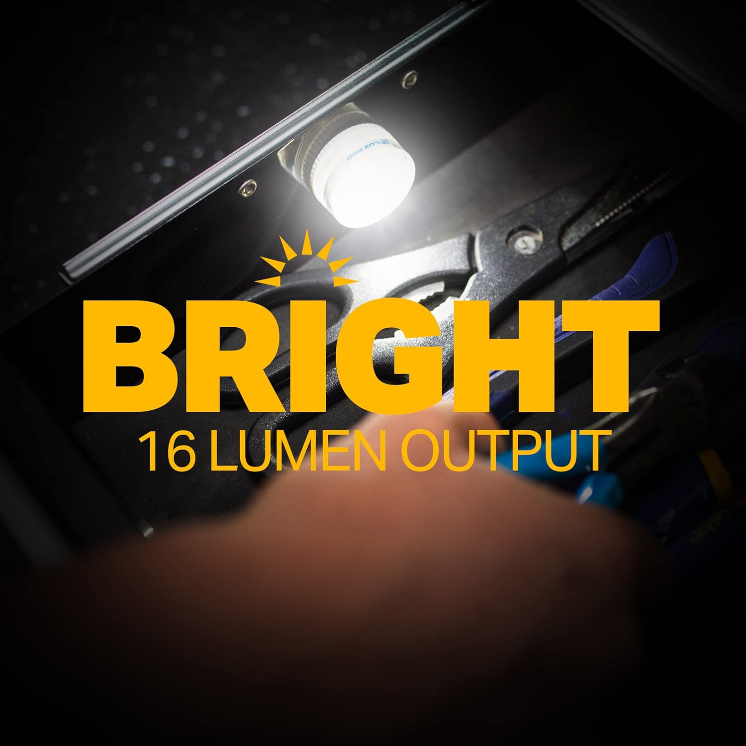 LUXPRO_Waterproof_Micro_LED_Puck_Lights_-_Adhesive_Lighting_Ideal_for_Under_Cabinets,_in_Tackle_Boxes,_or_On_Bookcases_-_Includes_Batteries_-_5_Pack