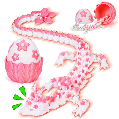 TBOLINE 12" 3D Printed Dragon Egg, Easter Basket Stuffers for Kids, Large Prefilled Easter Eggs, Stuffed Egg Hunt Fillers with Easter Toys, 3D Printer Animals Fidget Toys for Boys Teen 5-7 4-6 8-12