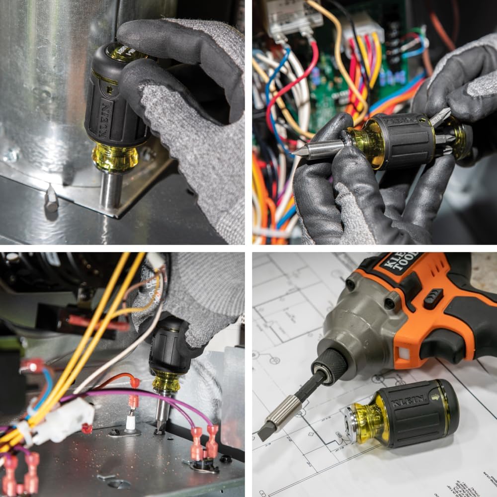 Klein_Tools_32308_Multi-bit_Stubby_Screwdriver,_Impact_Rated_8-in-1_Adjustable_Magnetic_Tool_with_Phillips,_Slotted,_Square_and_Nut_Driver