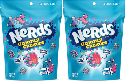 NERDS Juicy Gummy Clusters, Juicy and Gummy Candy, 1 Stand Up Bag, for Snacking and Sharing, 7.15 oz