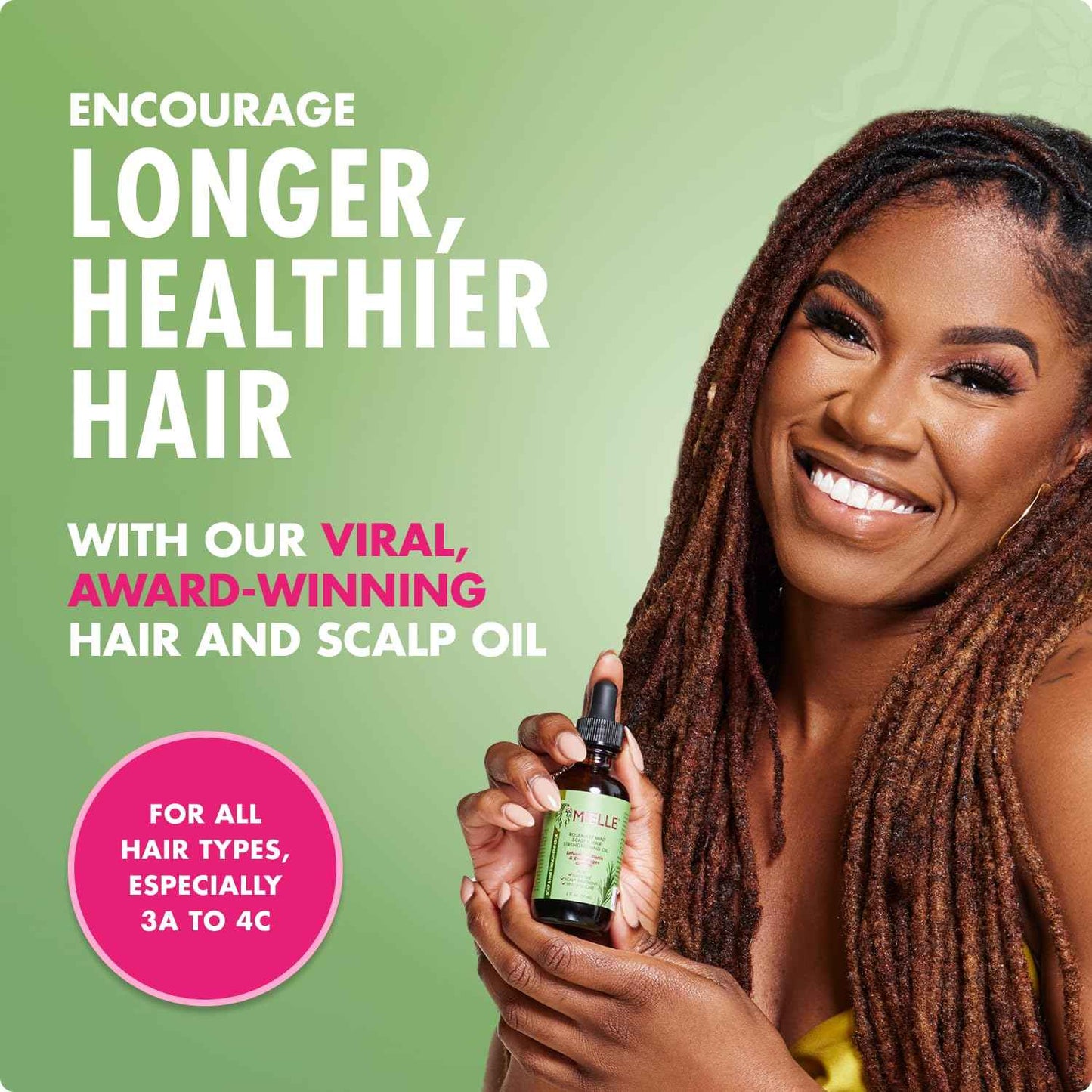 Mielle Organics Rosemary & Mint Hair Oil - Strengthening Biotin Oil Infused Frizzy & Damaged Hair Care - Split Ends & Dry Scalp Treatment to Support Longer, Healthier Strands, 2 Ounce