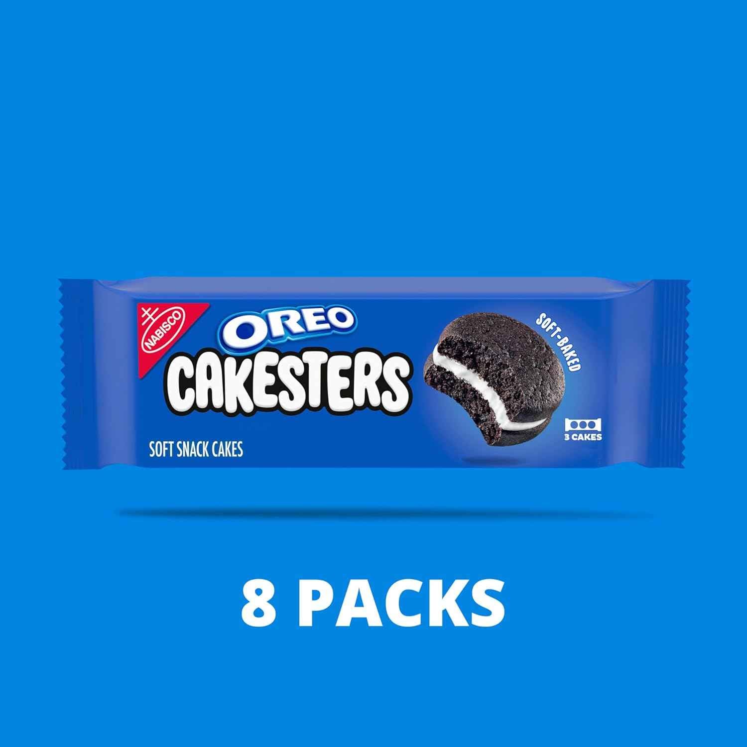 OREO Cakesters Soft Snack Cakes, 8-3.03 oz Snack Packs