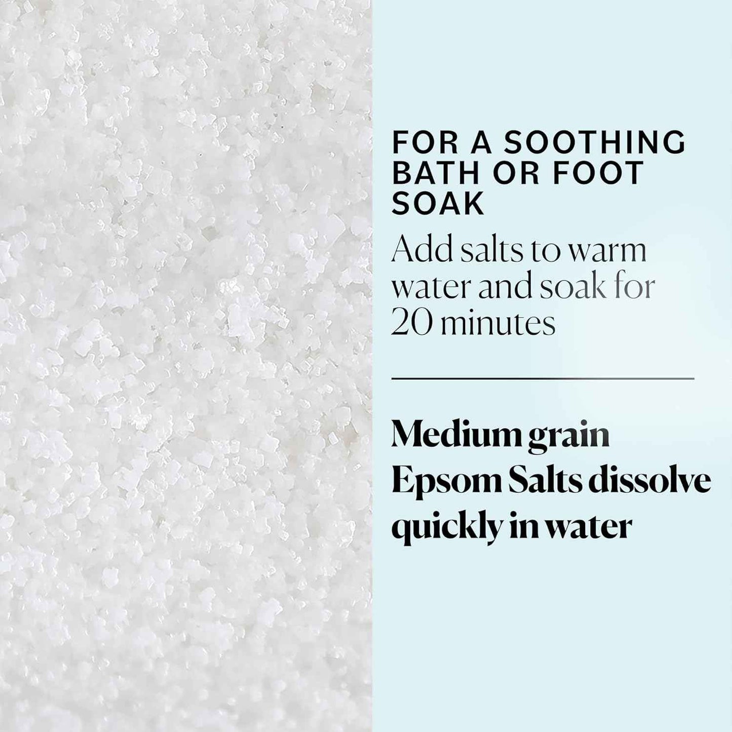 Sky Organics - Epsom Salt Bath Soak, 5 lbs - Magnesium Sulfate USP - 100% Pure, Medium Grain - Unscented - Soaking Bath Salts - Resealable Bag - Natural, Vegan & Cruelty Free - Self Care - Bath & Feet