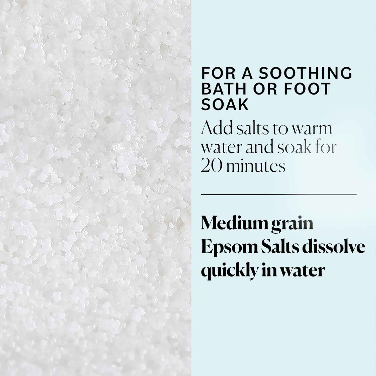 Sky Organics - Epsom Salt Bath Soak, 5 lbs - Magnesium Sulfate USP - 100% Pure, Medium Grain - Unscented - Soaking Bath Salts - Resealable Bag - Natural, Vegan & Cruelty Free - Self Care - Bath & Feet