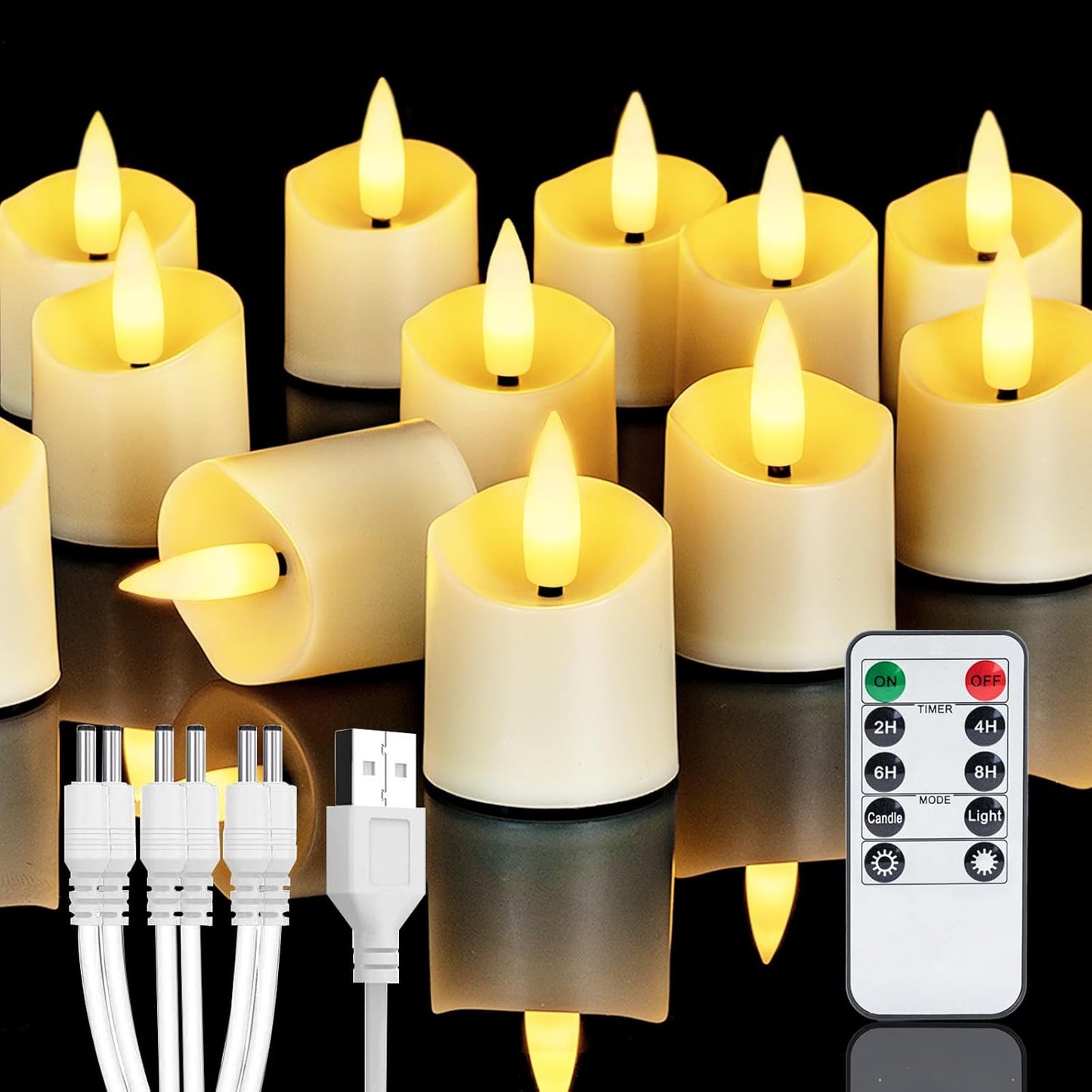 Homemory_Rechargeable_Flameless_Candles,_2/4/6/8H_Timer_LED_Votive_Candles,_6_PCS_Battery_Operated_Tea_Lights_with_Timer_for_Table,_Wedding,_Christmas_(USB_Charging_Cable_Included)