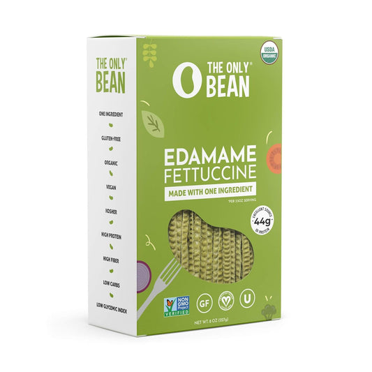The_Only_Bean_-_Organic_Edamame_Fettuccine_Pasta_-_High_Protein,_Keto_Friendly,_Gluten-Free,_Vegan,_Non-GMO,_Kosher,_Low_Carb,_Plant-Based_Bean_Noodles_-_8_oz_(1_Pack)