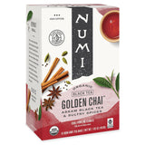 Numi Organic Rooibos Chai Tea, 18 Caffeine Free Herbal Bags, Microplastic Free, Rich Flavor with Cinnamon, Allspice & Ginger