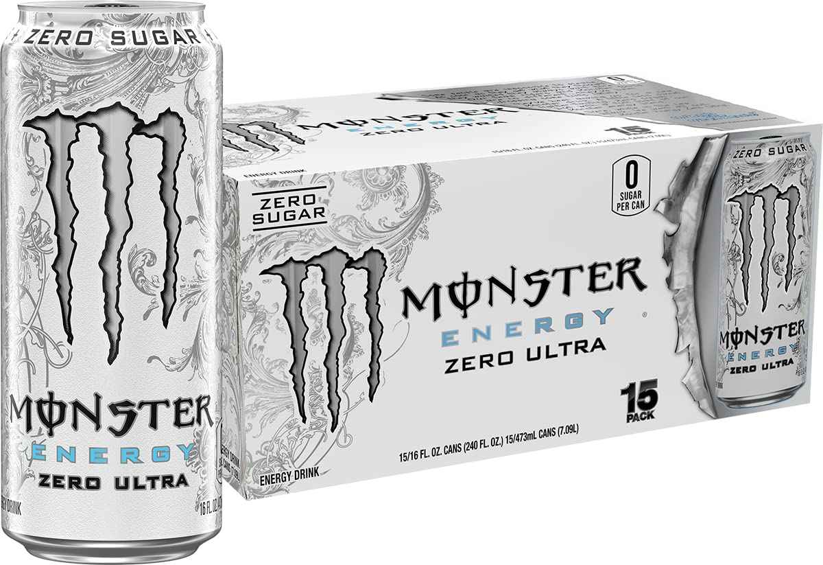 Monster Energy Ultra Variety Pack, PKZSD, Sugar Free Energy Drink, 16 Ounce | Pack of 15