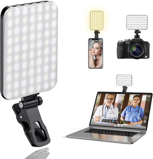 ALTSON_60_LED_Portable_Selfie_Light_Video_Conference_Lighting_with_Clip_&_Camera_Tripod_Adapter_Rechargeable_2200mAh_CRI_97+,_3_Light_Modes_for_Phone_iPhone_Webcam_Laptop_Photo_Makeup