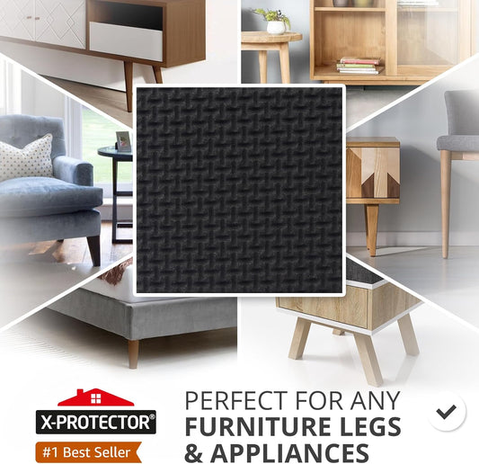 X-PROTECTOR_Non_Slip_Furniture_Pads_–_12_Premium_Furniture_Grippers_3"!_Best_SelfAdhesive_Rubber_Feet_Furniture_Feet_–_Ideal_Non_Skid_Furniture_Pad_Floor_Protectors_–_Keep_Furniture_in_Place!