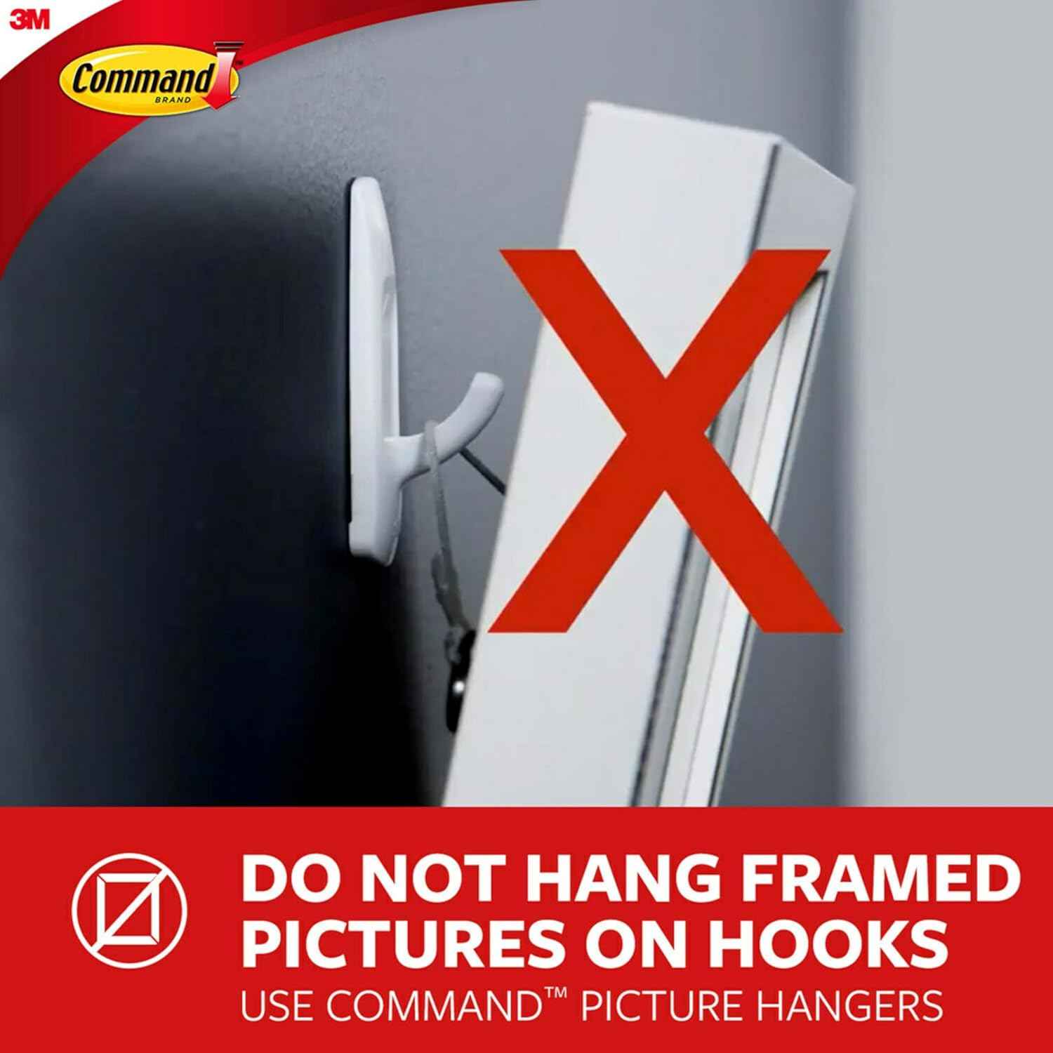 Command Bathroom Hook with Water-Resistant Strips, 1-Hook, 2-Strips, Organize Damage-Free