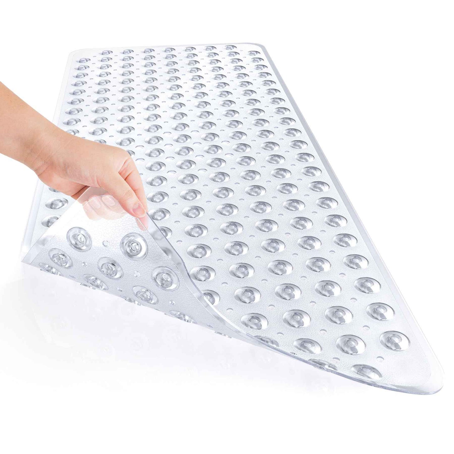 AmazerBath Shower Mat Non Slip 40 x 16 Inches, Bathtub Mat Shower Stall Mats with Suction Cups and Drain Holes, Non Slip Bath Mat for Tub for Elderly & Kids
