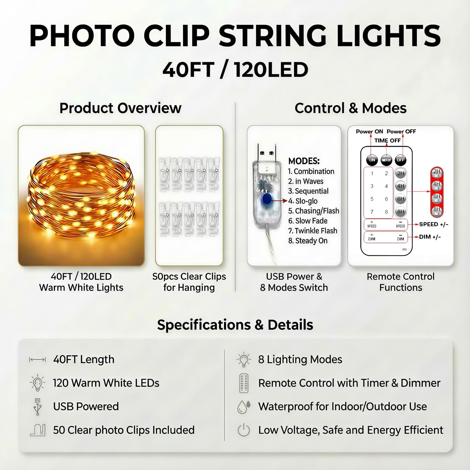 Teen_Girl_Gifts_Trendy_Stuff:_40FT_120LED_Photo_Clip_String_Light_-_Fairy_Lights_for_Teen_Room_dorm_Decor_-_Christmas_Stocking_Stuffers_for_Teenage_Girls_8_10_12_14_16_18_13_Year_Old_Birthday_Gift