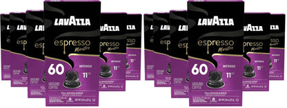 Lavazza Espresso Maestro Aluminum Capsules Compatible with Nespresso* Original Machines, Dark Espresso Roast, Arabica and Robusta Blend