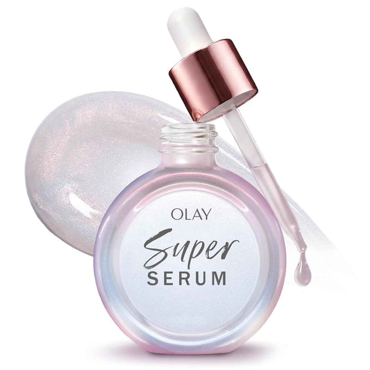 Olay Super Serum - Glow Serum for Face - Activated Niacinamide, Vitamin C & E, Collagen Peptide, AHA - 5-in-1 Benefits - Brightens, Hydrates, Smooths, Firms, Evens Tone, Proactive Anti-Aging