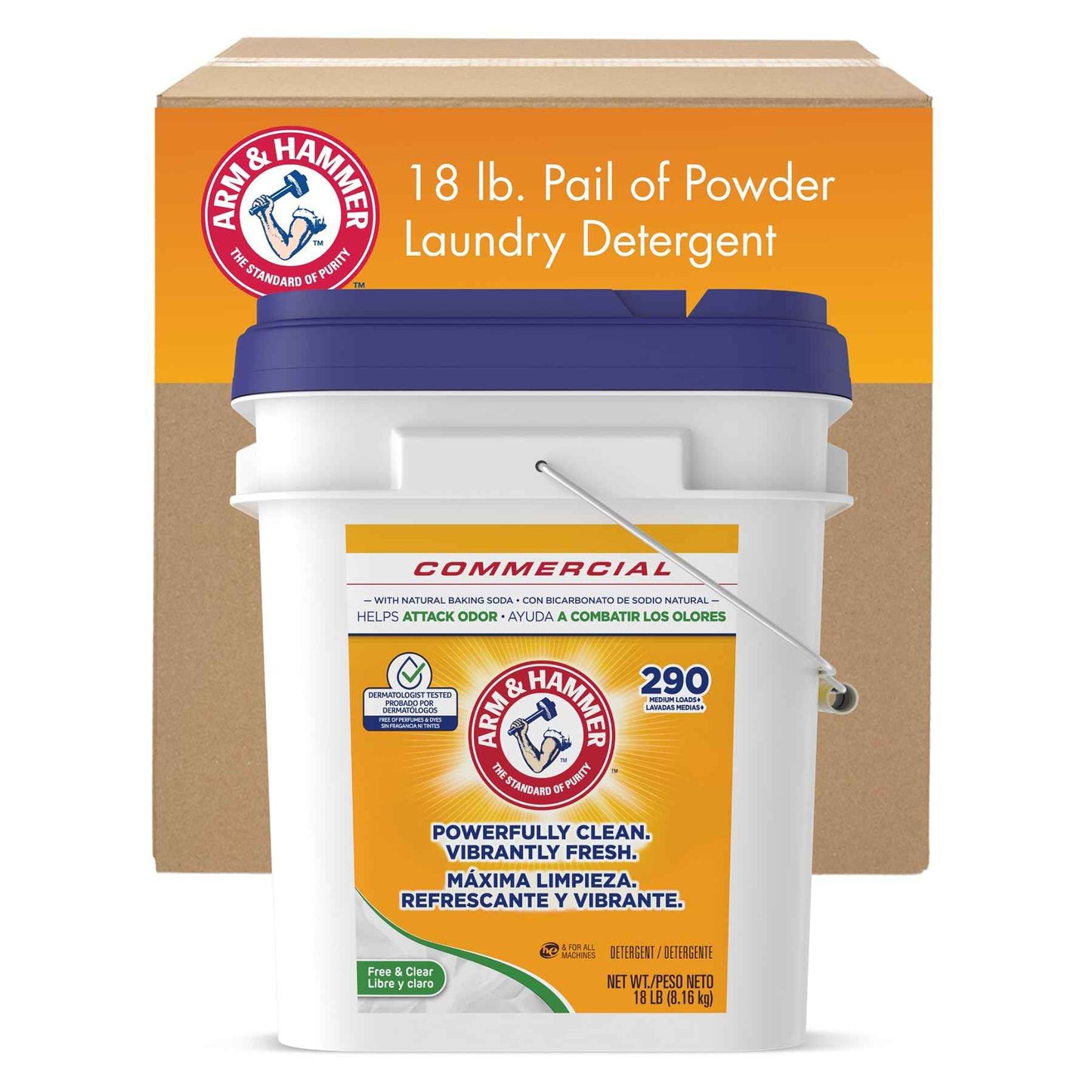 Arm & Hammer Powder Laundry Detergent, Professional Soap for Washing Clothes, 290 Loads Bulk