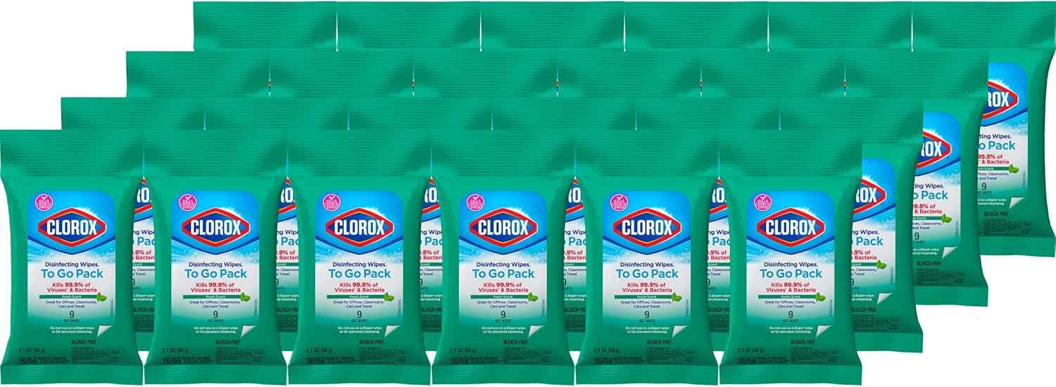Clorox Disinfecting Wipes To Go Pack, Bleach Free