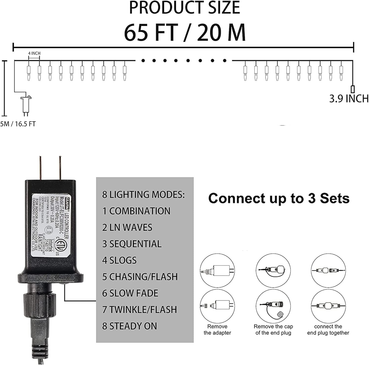 Dazzle_Bright_200_LED_Christmas_Mini_String_Lights,_65FT_Connectable_Waterproof_8_Modes_Fairy_Lights_for_Indoor_Outdoor_Patio_Garden_Holiday_Party_Decorations_(Warm_White)