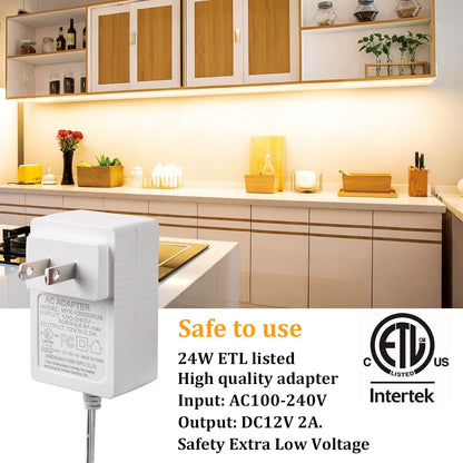 WOBANE_Under_Cabinet_LED_Lighting_Kit,_6_PCS_Dimmable_LED_Strip_Lights_with_Remote_Control_Dimmer,_24W_Adapter,_Hidden_2700K_Warm_White/_Natural_White_Set,_Bright_1500lm,_Timing,_Kitchen,_Counter,_Shelf,_Showcase