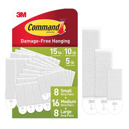 Command Picture Hanging Strips, Damage-Free Hangers for Picture Frames, No Tools Required, Great for Home Room Wall Decor, White Adhesive