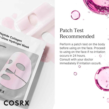 COSRX Pink Collagen Lifting Glow Hydrogel Face Masks Skincare, Collagen Face Mask, Travel Essentials, Overnight Face Mask, Korean SkinCare