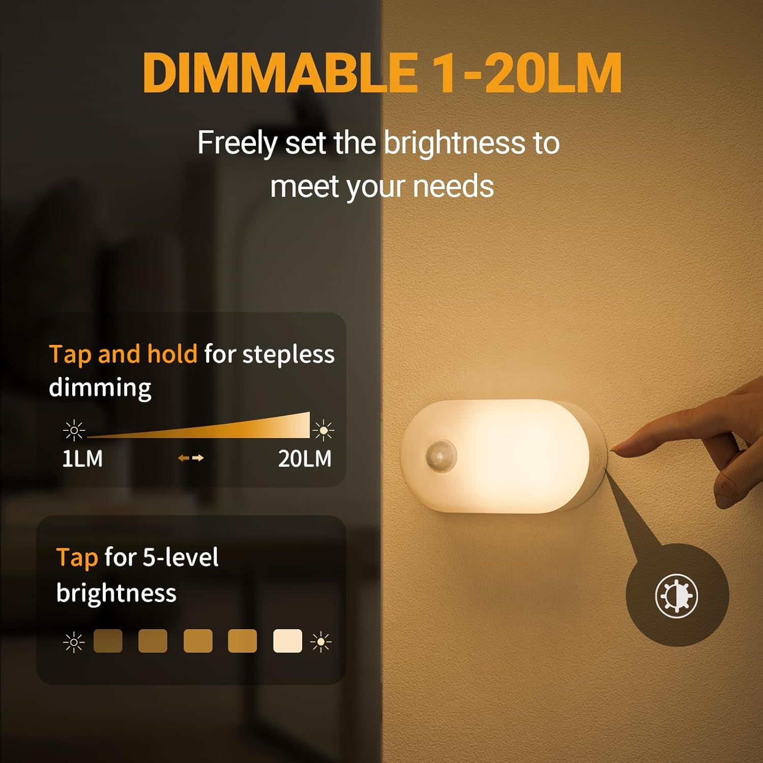 Lyridz_Rechargeable_Battery_Night_Light_with_Motion_Sensor,_Portable_Mini_Warm_White_LED_Stick-on_Closet_Light,_Adjustable_Brightness_for_Bathroom,_Bedroom,_Kitchen,_Cabinet,_Stairs,_Hallway,_2-Pack