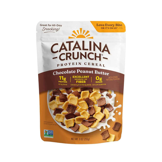 Catalina Crunch Protein Cereal - Sugar Free Breakfast Cereal with 11g of Protein - Gluten Free - Chocolate Peanut Butter - 9 oz. Bag