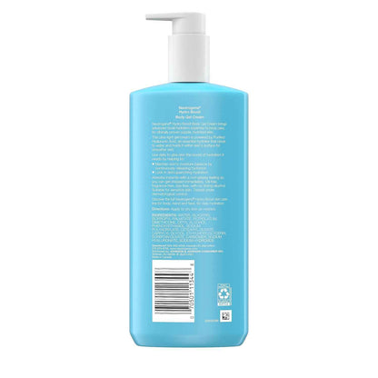 Neutrogena Hydro Boost Body Gel Cream, Hydrating Body Lotion with Hyaluronic Acid for Sensitive Skin, Fragrance-Free Hyaluronic Acid Moisturizer, 16 oz