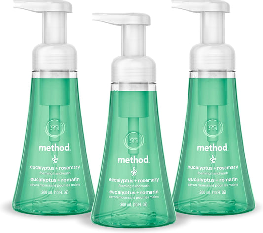 Method_Foaming_Hand_Wash,_Eucalyptus_+_Rosemary,_10_fl_oz,_3_pack
