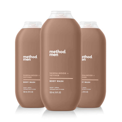 Method Men Body Wash, Paraben and Phthalate Free, Quick-Lathering Cleansers, Cruelty Free